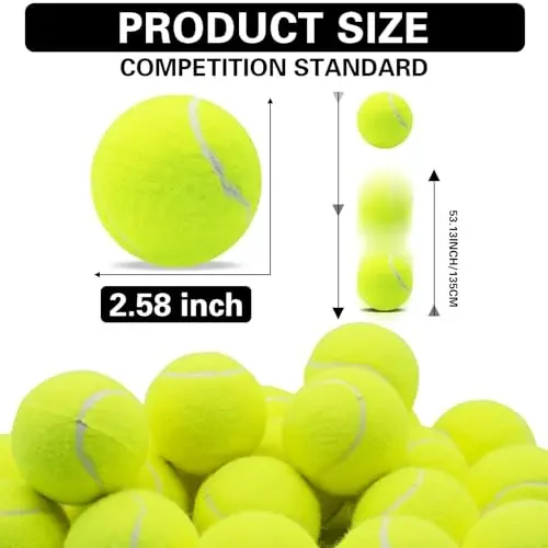 Swingers 20 Pack Tennis Balls,Training Exercise Balls for Pet Dog, High Elasticity Practice Tennis Balls for Beginner, with Mesh Carry Bag Easy to Transport - 2