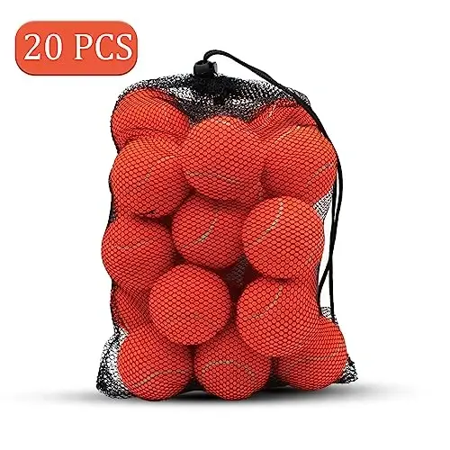 Swingers 20 Pack Tennis Balls,Training Exercise Balls for Pet Dog, High Elasticity Practice Tennis Balls for Beginner, with Mesh Carry Bag Easy to Transport - SWINGERS (1)