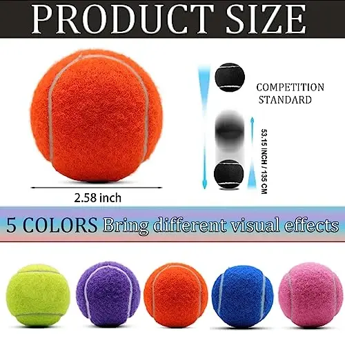 Swingers 20 Pack Tennis Balls,Training Exercise Balls for Pet Dog, High Elasticity Practice Tennis Balls for Beginner, with Mesh Carry Bag Easy to Transport - 4