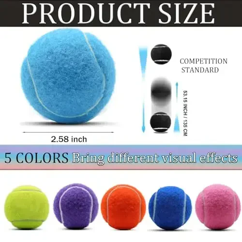 Swingers 20 Pack Tennis Balls,Training Exercise Balls for Pet Dog, High Elasticity Practice Tennis Balls for Beginner, with Mesh Carry Bag Easy to Transport - 4