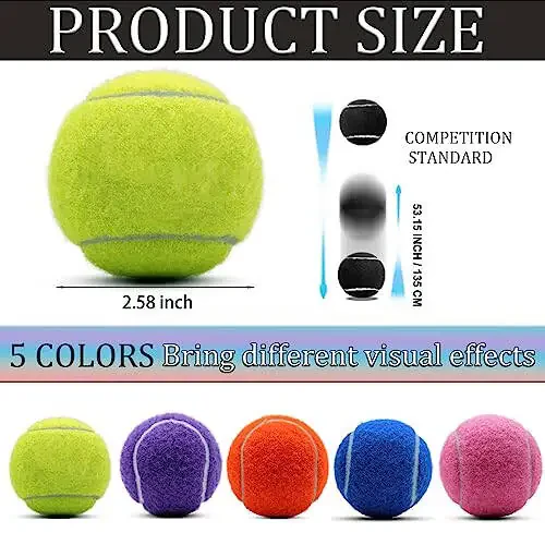 Swingers 20 Pack Training Tennis Balls, High Elasticity Practice Balls for Beginner, with Mesh Carry Bag - 4