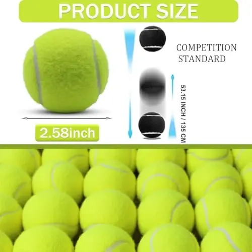 Swingers Tennis Balls,Training Exercise Balls for Pet Dog, High Elasticity Practice Tennis Balls for Beginner, with Mesh Carry Bag Easy to Transport - 2