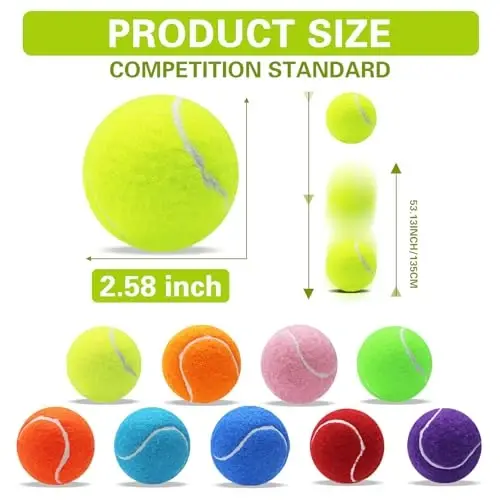 Swingers Tennis Balls,Training Exercise Balls for Pet Dog, High Elasticity Practice Tennis Balls for Beginner, with Mesh Carry Bag Easy to Transport - SWINGERS (1)