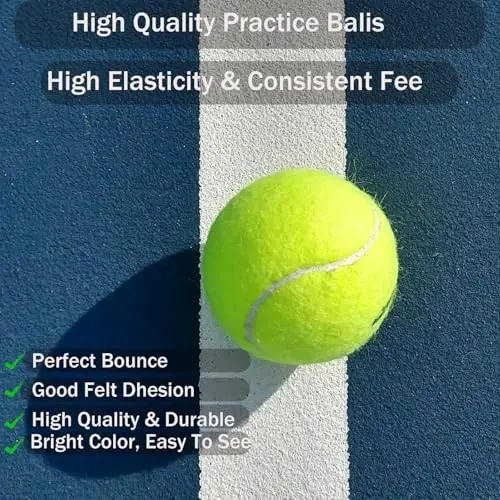 Swingers Tennis Balls,Training Exercise Balls for Pet Dog, High Elasticity Practice Tennis Balls for Beginner, with Mesh Carry Bag Easy to Transport - 4