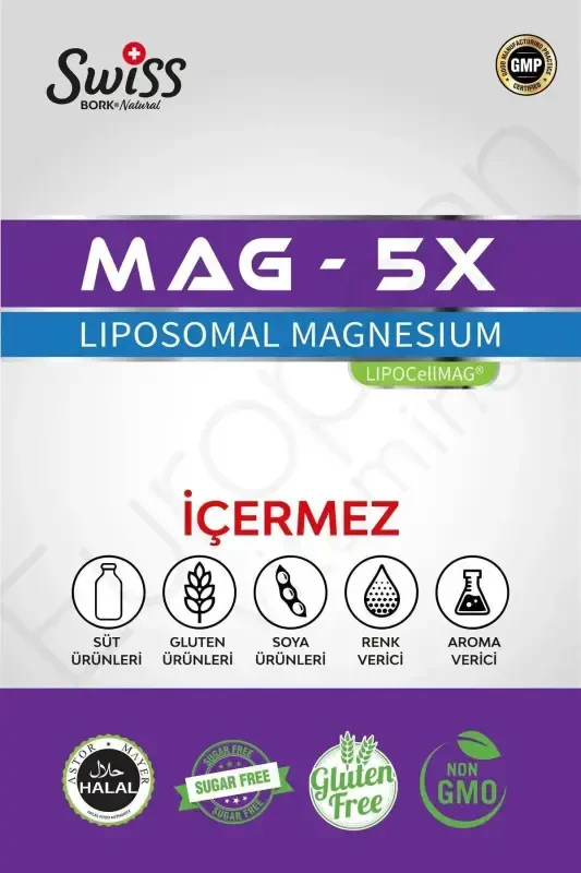 Swiss Bork Mag-5x Liposomal Magnesium 30 Capsules - 7