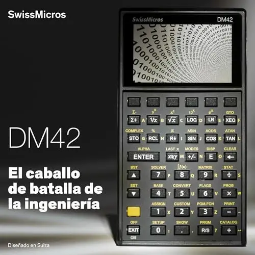 SwissMicros DM42n RPN Scientific Calculator – Upgraded Version of DM42, HP-42S Inspired, 34-Digit Quadruple Precision, USB-C Connectivity, Programmable, High-Contrast LCD, Long Battery Life - 5