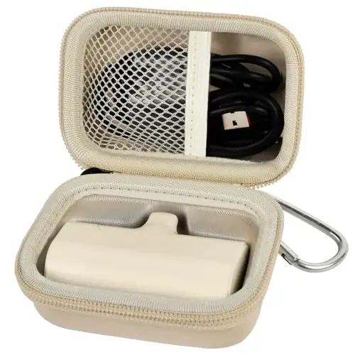 Portable Charger Power Bank Case for Swyop/for Feob/for Charmast/for JEJILL/for LanLuk/for VEGER/for iWALK/for Taegila/for Kuulaa and More Small Charging Battery Pack - Bag Only (Beige) 