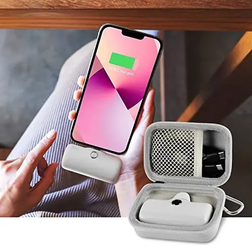Portable Charger Power Bank Case for Swyop/for Feob/for Charmast/for JEJILL/for LanLuk/for VEGER/for iWALK/for Taegila/for Kuulaa and More Small Charging Battery Pack - Bag Only (White) - 6