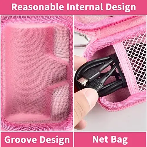 Portable Charger Power Bank Case for Swyop/for Feob/for Charmast/for JEJILL/for LanLuk/for VEGER/for iWALK/for Taegila/for Kuulaa and More Small Charging Battery Pack - Bag Only (Pink) - 3