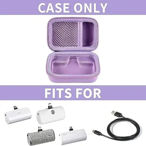 Portable Charger Power Bank Case for Swyop/for Feob/for Charmast/for JEJILL/for LanLuk/for VEGER/for iWALK/for Taegila/for Kuulaa and More Small Charging Battery Pack - Bag Only (Purple) - 2