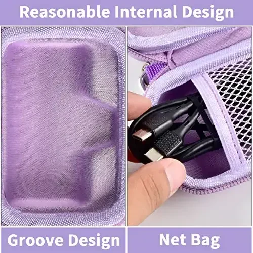Portable Charger Power Bank Case for Swyop/for Feob/for Charmast/for JEJILL/for LanLuk/for VEGER/for iWALK/for Taegila/for Kuulaa and More Small Charging Battery Pack - Bag Only (Purple) - 3