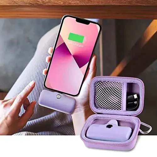 Portable Charger Power Bank Case for Swyop/for Feob/for Charmast/for JEJILL/for LanLuk/for VEGER/for iWALK/for Taegila/for Kuulaa and More Small Charging Battery Pack - Bag Only (Purple) - 6
