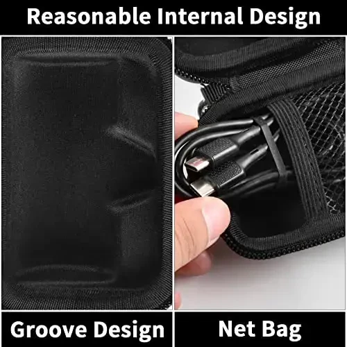 Portable Charger Power Bank Case for Swyop/for Feob/for Charmast/for JEJILL/for LanLuk/for VEGER/for iWALK/for Taegila/for Kuulaa and More Small Charging Battery Pack - Bag Only (Black) - 3