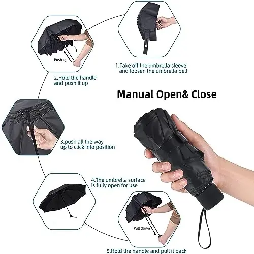SY COMPACT Travel Umbrella - Lightweight Portable Mini Compact umbrellas-Factory outlet shop - 4
