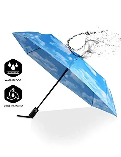 SY COMPACT Travel Umbrella Windproof Factory outlet Compact Automatic Umbrellas for Rain Compact Small UV Sun Protection Umbrella Durable Waterproof Lightweight-Fits Backpack Car Purse - 3