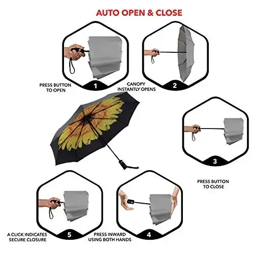 SY COMPACT Travel Umbrella Windproof Factory outlet Compact Automatic Umbrellas for Rain Compact Small UV Sun Protection Umbrella Durable Waterproof Lightweight-Fits Backpack Car Purse - 4