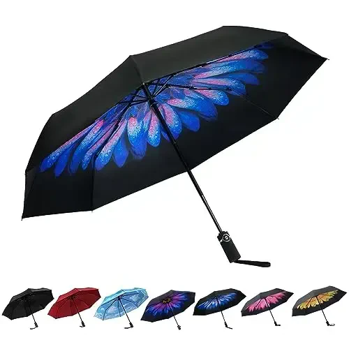 SY COMPACT Travel Umbrella Windproof Factory outlet Compact Automatic Umbrellas for Rain Compact Small UV Sun Protection Umbrella Durable Waterproof Lightweight-Fits Backpack Car Purse - SY COMPACT (1)