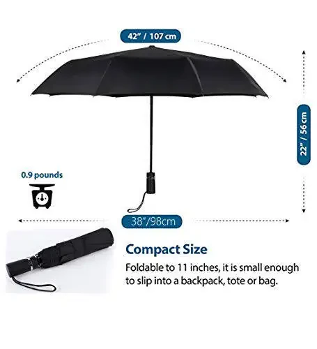 SY COMPACT Travel Umbrella Windproof Factory outlet Compact Automatic Umbrellas for Rain Compact Small UV Sun Protection Umbrella Durable Waterproof Lightweight-Fits Backpack Car Purse - 1