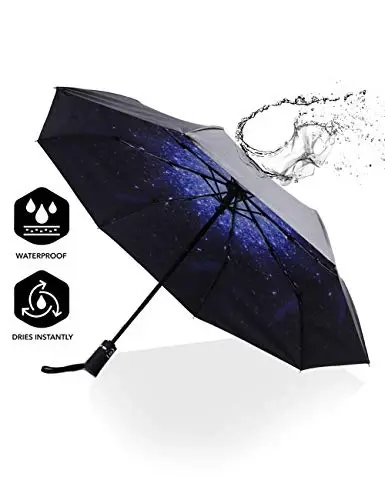 SY COMPACT Travel Umbrella for Rain, Windproof Automatic Compact Umbrella, UV Sun Protection, Lightweight Waterproof Travel Size for Backpack & Car, Factory Direct 