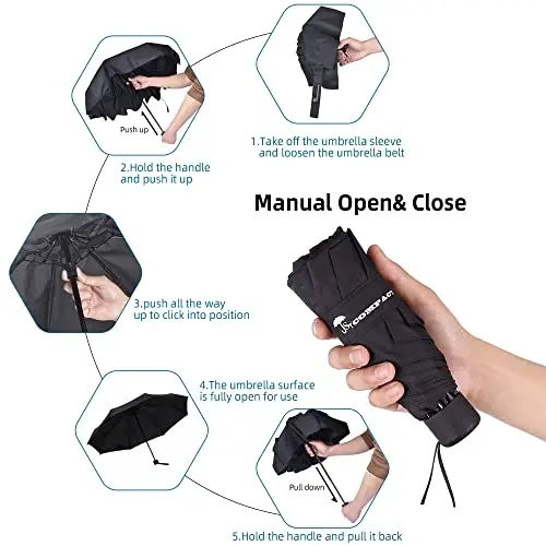 SY COMPACT Travel Umbrella - Lightweight Portable Mini Compact umbrellas-Factory outlet shop - 5