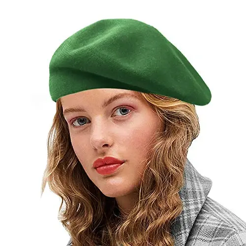 Sydbecs Ayollar Qizlar uchun Beret Shlyapalar, Reversiv Frantsuz Beret Shlyapasi Qattiq Rangli Uslub - 1