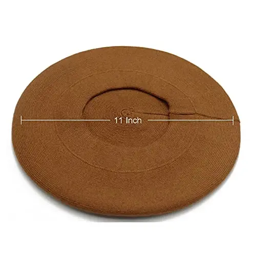 Sydbecs Beret Hats for Women Girls, Reversible French Berets Hat Solid Color Style - 3
