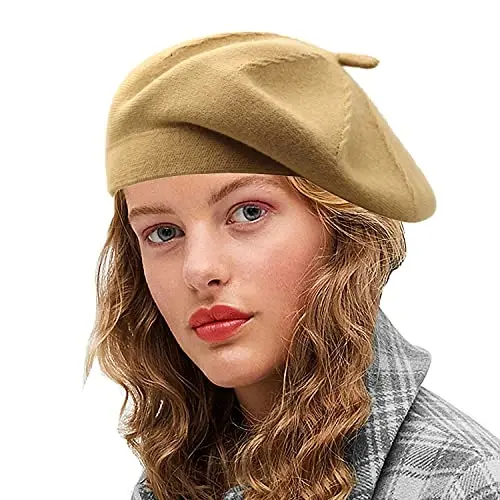 Sydbecs CasModazoneere Beret Hats for Women Girls, Reversible French Berets Hat Solid Color Style 