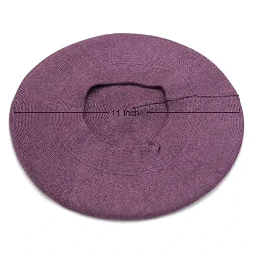 Sydbecs CasModazoneere Beret Hats for Women Girls, Reversible French Berets Hat Solid Color Style - 3