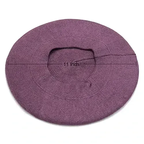 Sydbecs CasModazoneere Beret Hats for Women Girls, Reversible French Berets Hat Solid Color Style - 3