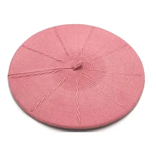 Sydbecs CasModazoneere Beret Hats for Women Girls, Reversible French Berets Hat Solid Color Style - 2