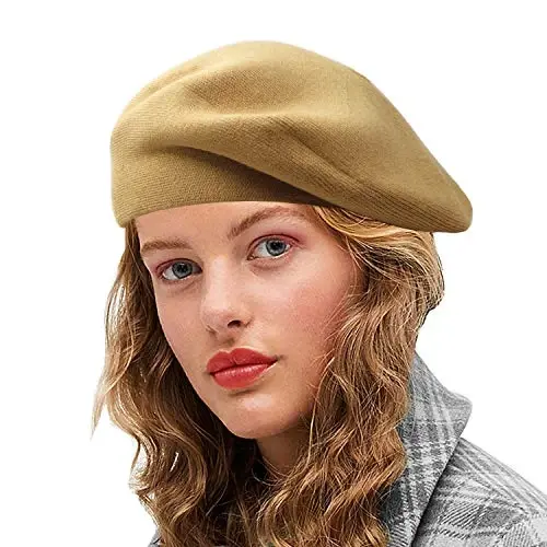 Sydbecs CasModazoneere Beret Hats for Women Girls, Reversible French Berets Hat Solid Color Style 