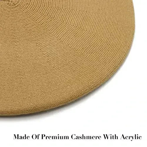 Sydbecs CasModazoneere Beret Hats for Women Girls, Reversible French Berets Hat Solid Color Style - 5