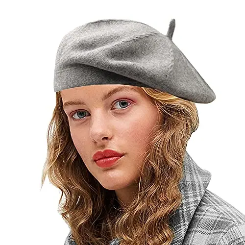 Sydbecs CasModazoneere Beret Hats for Women Girls, Reversible French Berets Hat Solid Color Style - 1