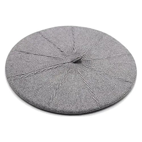 Sydbecs CasModazoneere Beret Hats for Women Girls, Reversible French Berets Hat Solid Color Style - SYDBECS (1)