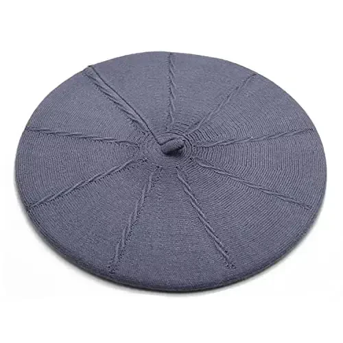 Sydbecs Beret Hats for Women Girls, Reversible French Berets Hat Solid Color Style - 2
