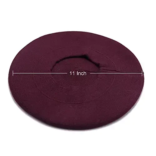Sydbecs CasModazoneere Beret Hats for Women Girls, Reversible French Berets Hat Solid Color Style - 3