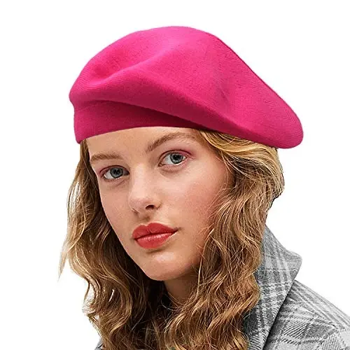 Sydbecs CasModazoneere Beret Hats for Women Girls, Reversible French Berets Hat Solid Color Style - 1