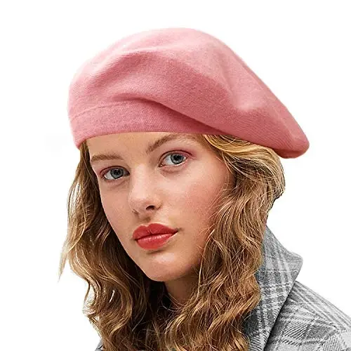 Sydbecs CasModazoneere Beret Hats for Women Girls, Reversible French Berets Hat Solid Color Style 