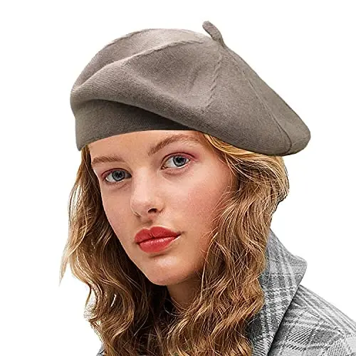 Sydbecs CasModazoneere Beret Hats for Women Girls, Reversible French Berets Hat Solid Color Style 