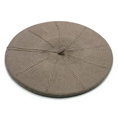 Sydbecs CasModazoneere Beret Hats for Women Girls, Reversible French Berets Hat Solid Color Style - 2