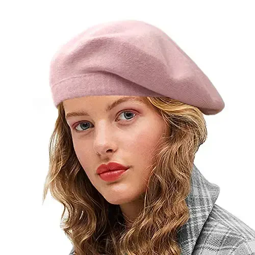Sydbecs CasModazoneere Beret Hats for Women Girls, Reversible French Berets Hat Solid Color Style - 1