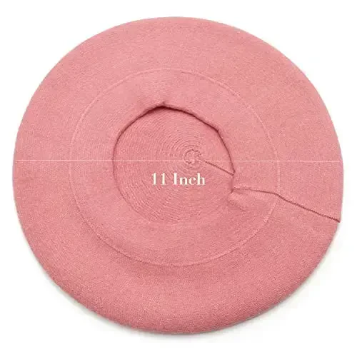 Sydbecs CasModazoneere Beret Hats for Women Girls, Reversible French Berets Hat Solid Color Style - 3