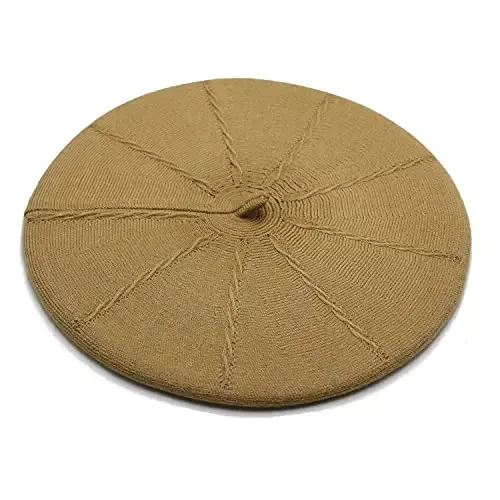 Sydbecs CasModazoneere Beret Hats for Women Girls, Reversible French Berets Hat Solid Color Style - SYDBECS (1)