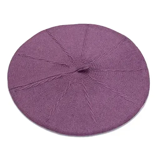 Sydbecs CasModazoneere Beret Hats for Women Girls, Reversible French Berets Hat Solid Color Style - 2