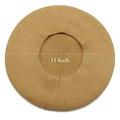 Sydbecs Beret Hats for Women Girls, Reversible French Berets Hat Solid Color Style - 3