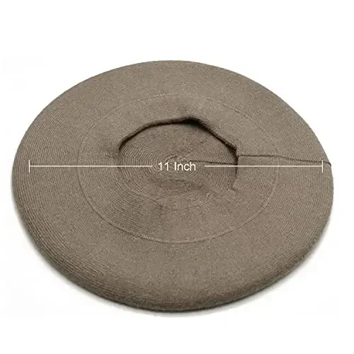 Sydbecs Beret Hats for Women Girls, Reversible French Berets Hat Solid Color Style - 3