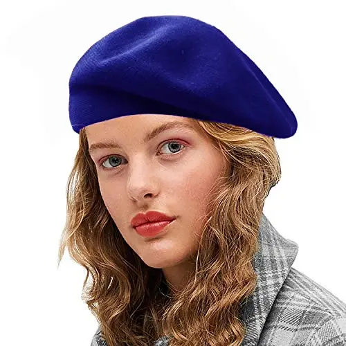 Sydbecs CasModazoneere Beret Hats for Women Girls, Reversible French Berets Hat Solid Color Style 