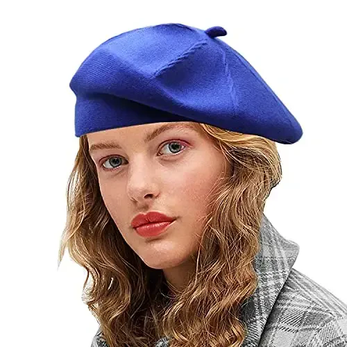 Sydbecs CasModazoneere Beret Hats for Women Girls, Reversible French Berets Hat Solid Color Style - SYDBECS