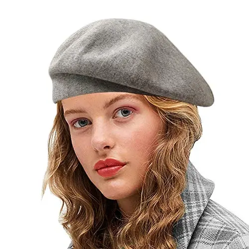 Sydbecs CasModazoneere Beret Hats for Women Girls, Reversible French Berets Hat Solid Color Style - 1