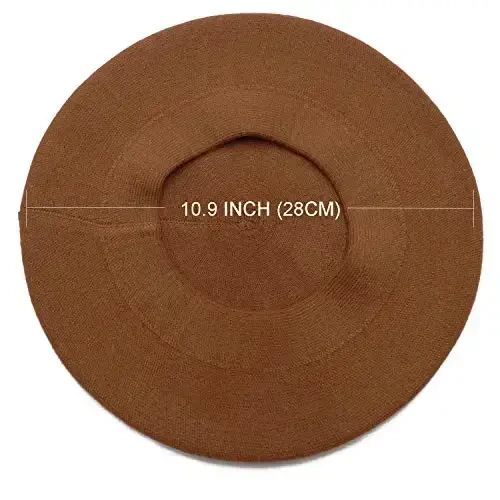 Sydbecs CasModazoneere Beret Hats for Women Girls, Reversible French Berets Hat Solid Color Style - 3